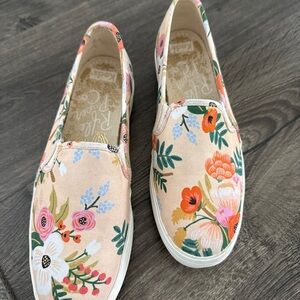 Keds & Rifle Paper Co Collab Floral Canvas Slip-On Sneakers 6.5